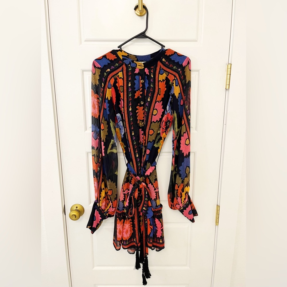 Farm Rio Flowers Tapestry Mini Dress
